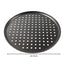 Nonstick Carbon Steel Pizza Crisper Trays Pizza Baking Pan Mold with Holes Round Deep Dish Plate