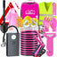 Car Roadside Emergency Kit Vehicle Truck Safety Emergency Road Side Assistance Kits with Jumper Cables Pink