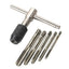 T-Handle Wrench M3 M4 M5 M6 M8 Hand Tap Reamer Thread Tapping Tool Set Adjustable Machine Screw Thread Tapping Drill Bit