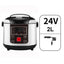Portable Car Rice Cooker 2L Electric Truck Multi-Cooker Soup Porridge Cooking Food Steamer Electric Lunch Box 12V or 24V