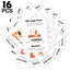 16pcs Home Workout Exercise Cards,Illustrated Guide With Instructions,Portable Fitness Flashcards For Training,Yoga,Fitness Gift