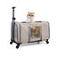 Cat trolley for 2 cats – Cat transport box large with wheels for 2 animals – Transport bag with wheels & safety belts for travel