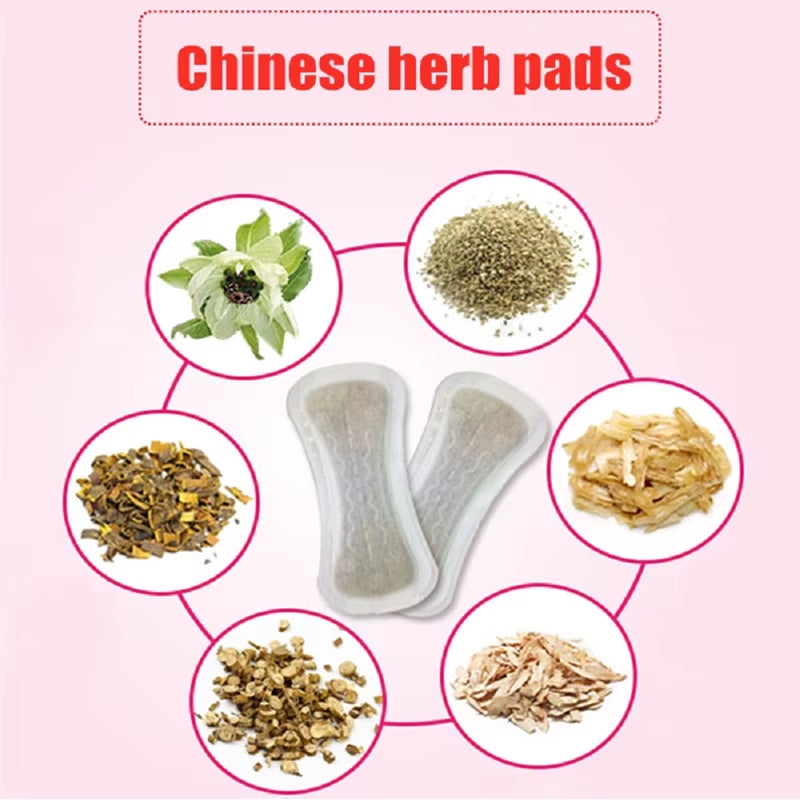 20Pcs Chinese Herbal Gynecological Pads Medicine Tampons Vaginal Infection Silver-Ion Gynecol Cure Care Medicated Sanitary Pads