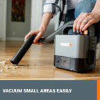20V Cordless Cube Vacuum with Powerful Suction, Flexible Hose, and Easy Empty System for Home, Office, and Car Cleaning