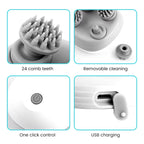 Electric Head Scalp Massager with 4 Kneading Massage Heads Body Deep Tissue Massager for Hair Growth Relaxtion and Cat Pet Claw