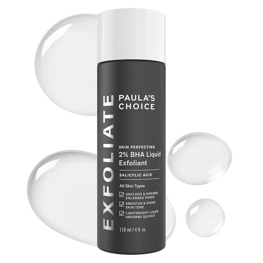 Exfoliant Facial Essence 2% BHA Salicylic Acid Liquid - Pimple Reducing Dark Spot Corrector Pore Minimizing Hydrating Smoothing Main image