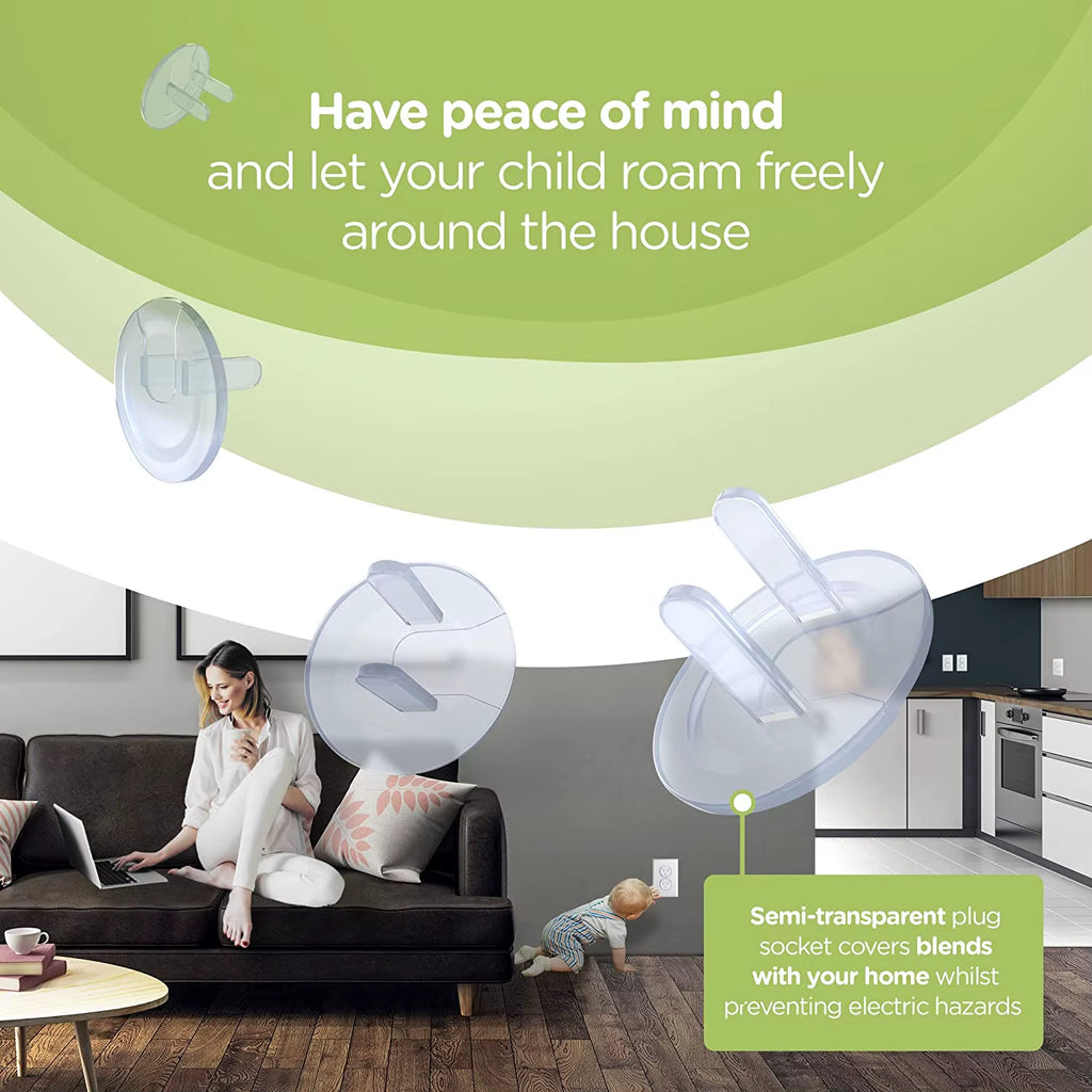 10Pcs Outlet Covers, American Standard Baby Proofing Safety Child Secure Electric Plug Protectors