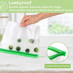 Reusable Silicone Food Bag Freezer Stand up Food Storage Pouch PEVA Bag Leakproof Containers Kitchen Fresh Bags Wrap Ziplock Bag