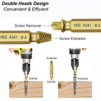 Damaged Screw Extractor Set HSS Drill Bit Stripped Broken Remover Small Easily Quickly Take Out Kit Easy Demolition Power Tools