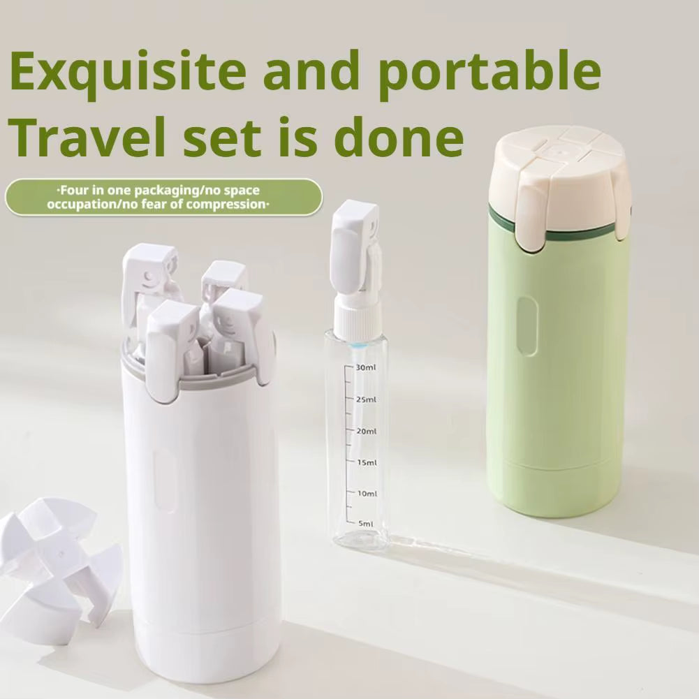 4 in 1 Travel Dispenser Portable Travel Bottles Leak Proof Leakproof Travel Container for Perfume Shampoo Conditioner Lotion