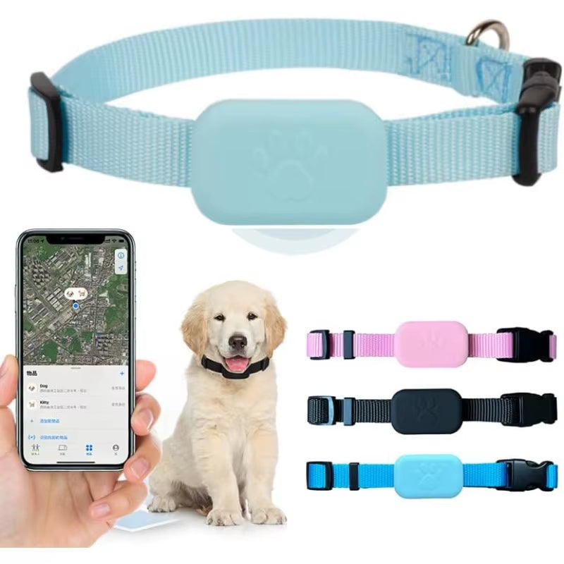 Pet Smart GPS Tracker Collar Pet Cat Dog Anti-Lost Locator Device Cats Dogs Global Tracking Device Compatible with Ios/Android