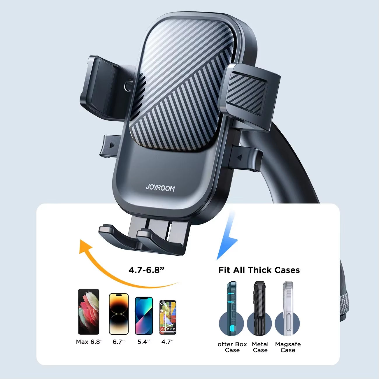 Car Phone Holder Car Strong Suction Phone Mount 360° Rotation Hands-Free Cell Phone Stand for Dashboard/Windshield