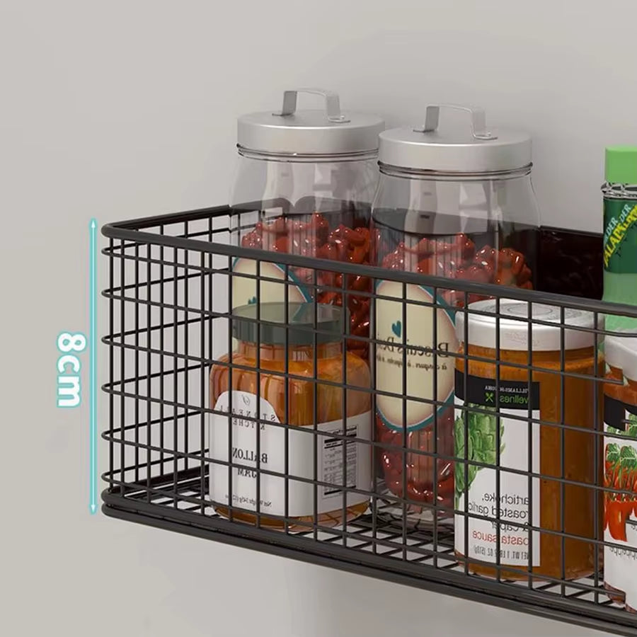 1Pc Strong Magnetic Spice Rack-No-Drill,Space-Saving Kitchen Organizer for Refrigerator & Microwaves with Super Magnetic Suction