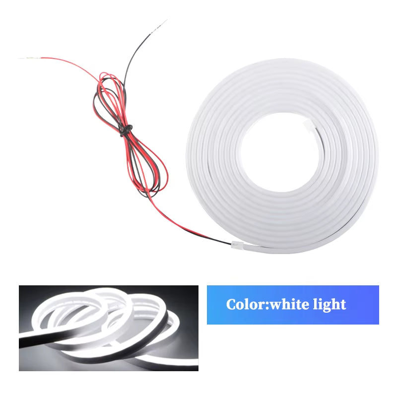 Car Trunk Dynamic Flowing Light Strip 4M/2M Automatic On/Off Scanning Lamp Flexible Waterproof Light Strip Hidden Installation
