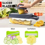 Home 14/16 in 1 Multifunctional Kitchen Vegetable Chopper Food Cutter Slicer Dicer Grater with Handle