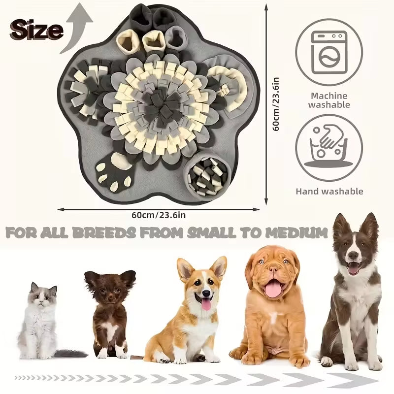 [Interactive Snuffle Mat] Durable Polyester KM-P Interactive Snuffle Mat for Dogs - Slow Feeder & Foraging Skill Toy