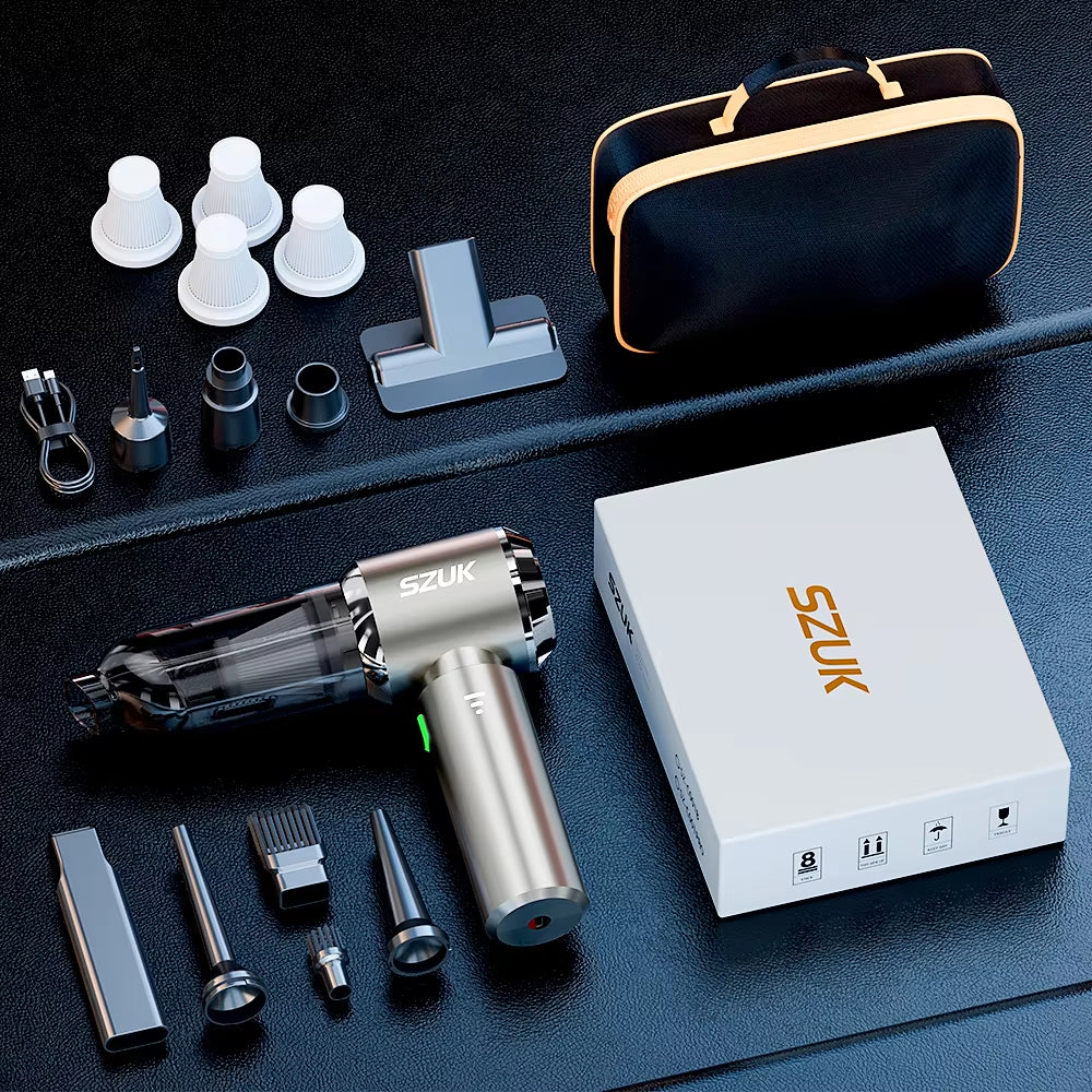 180000PA Mini Car Vacuum Cleaner Portable Powerful Cleaning Machine Handheld for Home Appliance Car Wireless Vacuum Cleaner