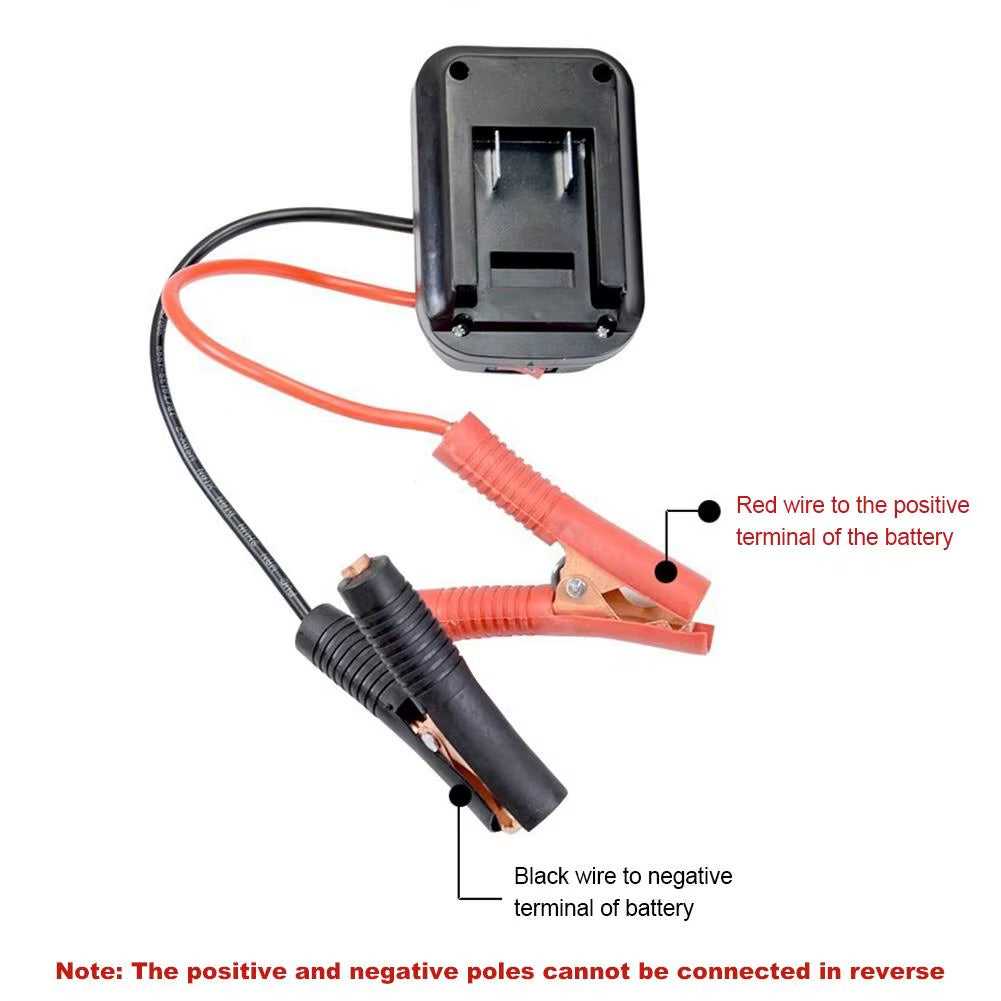Car Lithium Battery Converter Charger Clip Auto Igniter Jump Starter for Makita Booster Cable Adapter Emergency Power DIY Tools
