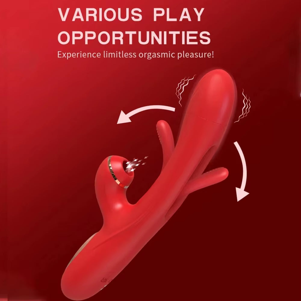Tapping Flapping Vibrator for Women Clitoris Clit Sucker Stimulator Powerful Sex Toy Woman Female Rabbit Sucking Vibrators