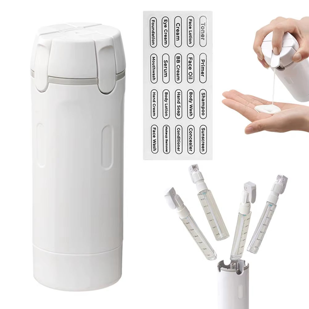 4 in 1 Travel Dispenser Portable Travel Bottles Leak Proof Leakproof Travel Container for Perfume Shampoo Conditioner Lotion