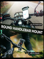 Joyroom Anti-Shake Bike Phone Holder Quick Install Bicycle Motorcycle Phone Mount with Vibration Dampener for 4.7-7" Phones