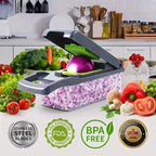 Home 14/16 in 1 Multifunctional Kitchen Vegetable Chopper Food Cutter Slicer Dicer Grater with Handle