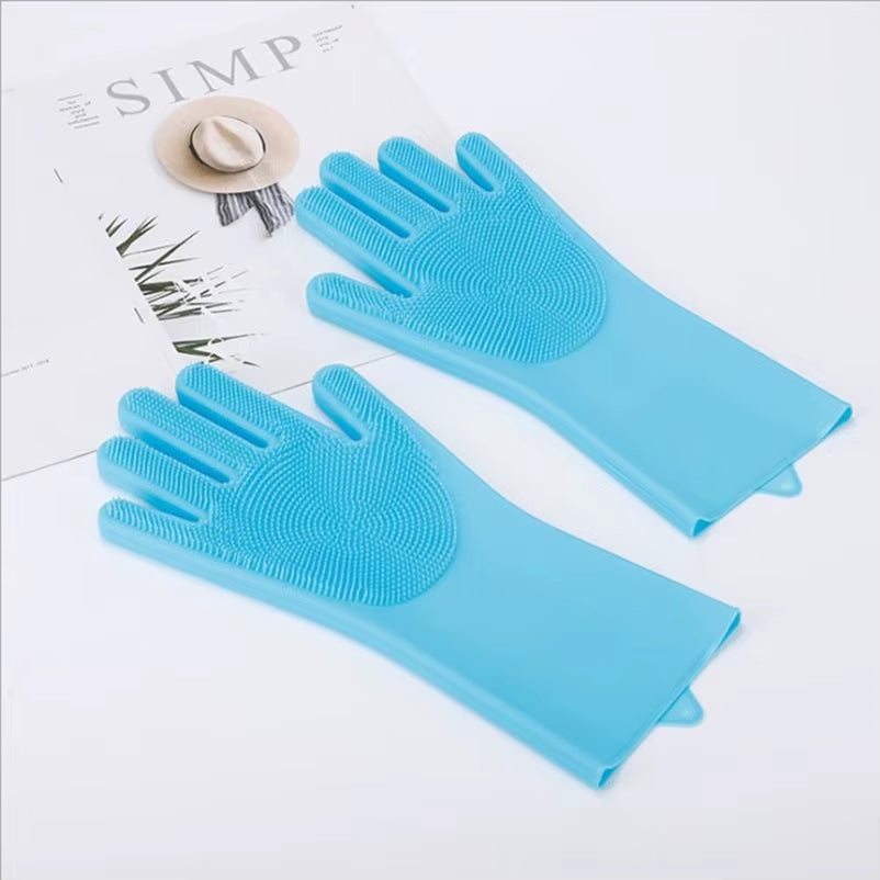 Pet Dog Bath Accessories Scrub Brush Teddy Silicone Bath Gloves Anti-Scratch and Anti-Bite Bath Products