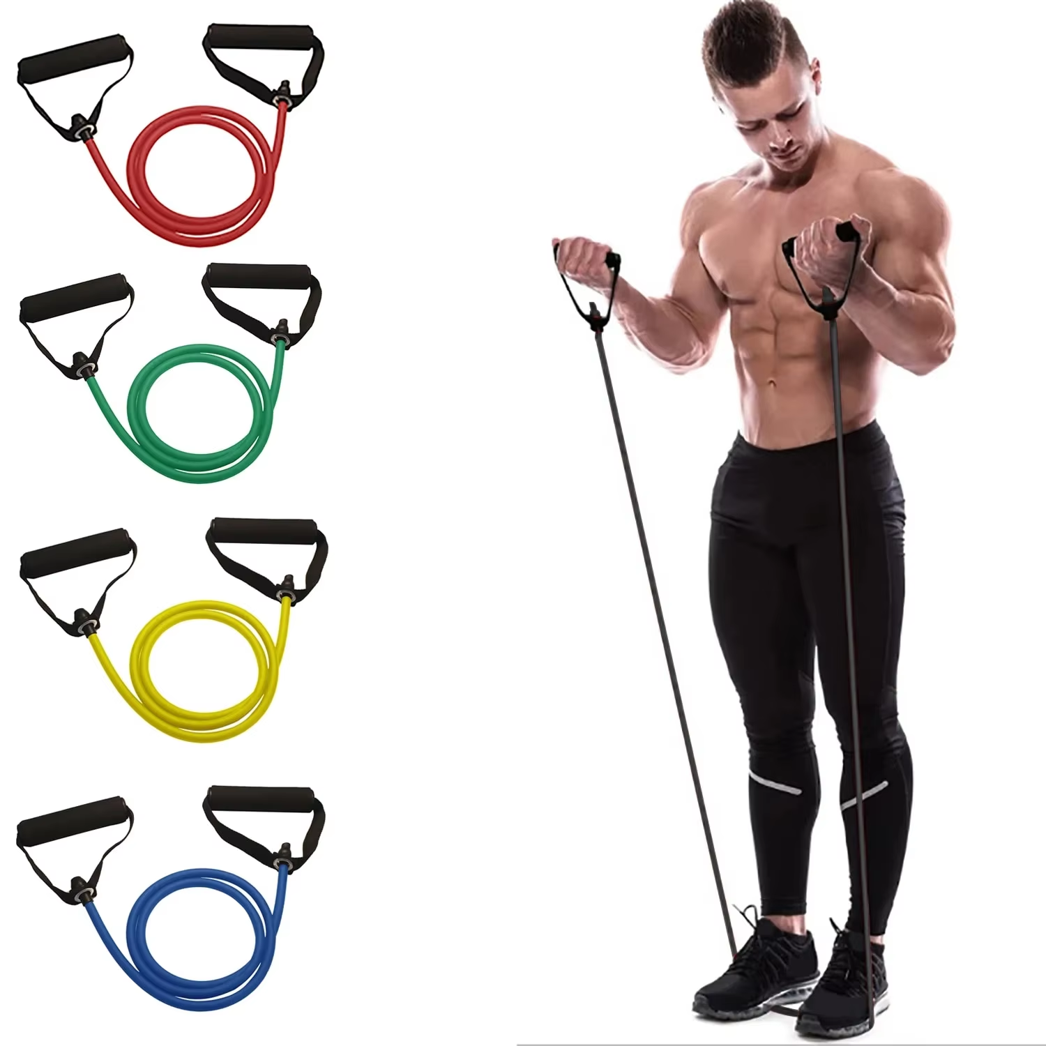 Resistance Bands Handles Exercise Secondary image