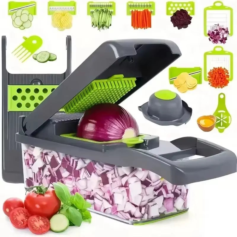 14 in 1 Multifunctional Vegetable Chopper Food Chopper Grate Food Handle Vegetable Slicer Dicer Cut Kitchen Items Cocina