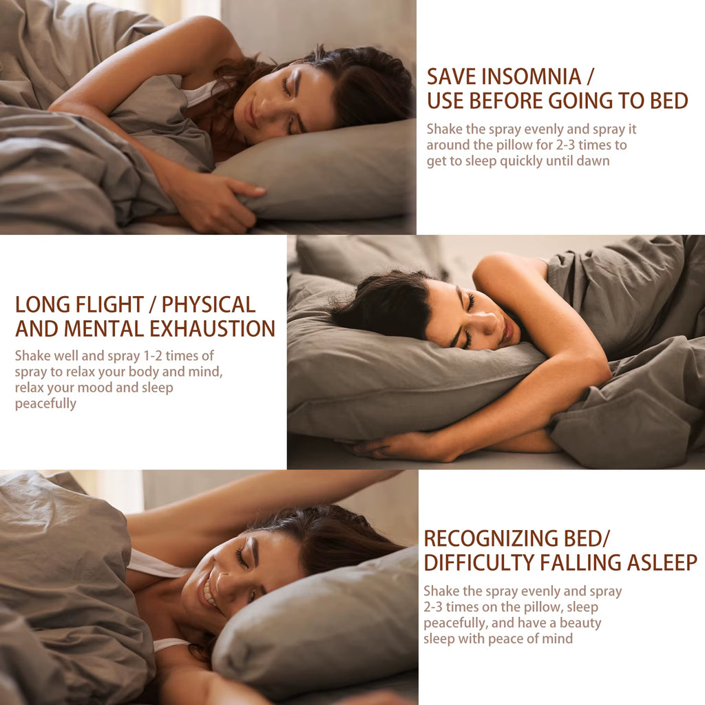 Lavender Sleep Spray Insomnia Therapy Pillow Mist Relieve Stress Effective Aromatherapy Improving Tired Sleep Essential Care Oil