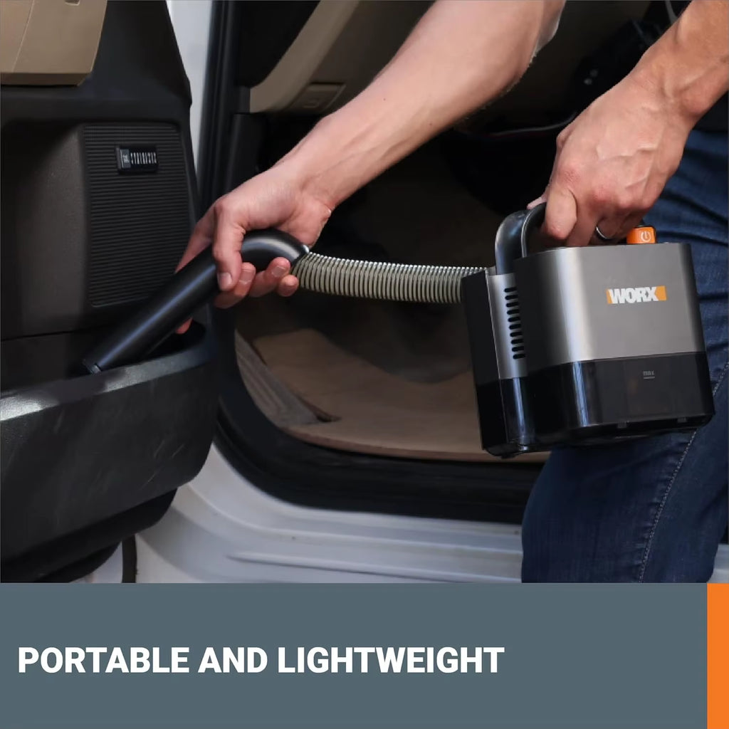 20V Cordless Cube Vacuum with Powerful Suction, Flexible Hose, and Easy Empty System for Home, Office, and Car Cleaning