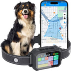 Customizable GPS Dog Collar Fence, Waterproof LCD, 6998 Ft Safe Zone, App-Controlled Wireless Pet Training Collar