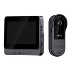 2.4G WiFi Wireless Visual Doorbell 4.3 Inch IPS Screen Eye Peephole Camera Waterproof Video Intercom Door Camera for Home Safety