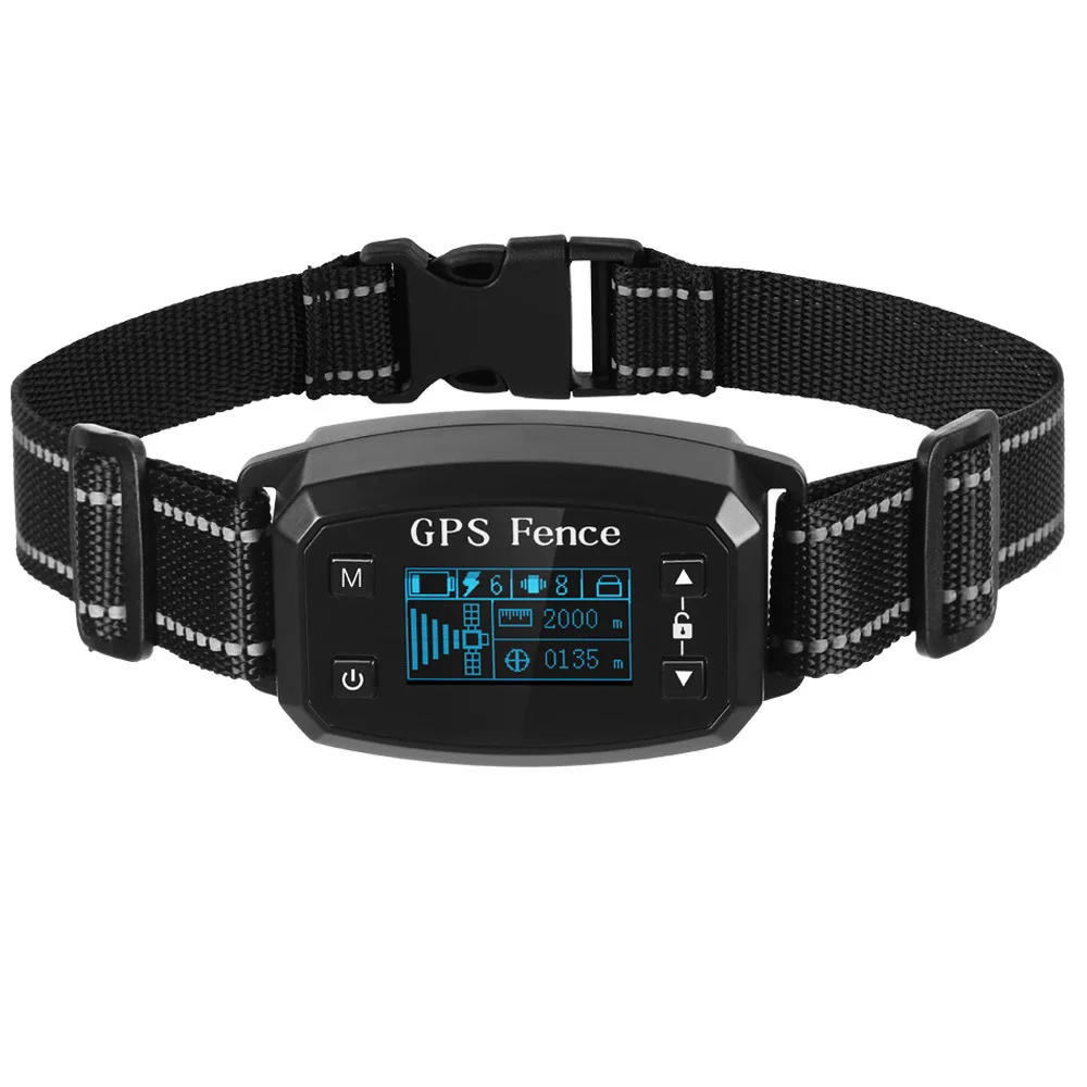 GPS Wireless Dog Fence System, Electric Smart Automatic Barking Stop Device, OLED Screen Pet Dog Training Shock Collar Imagen principal del producto