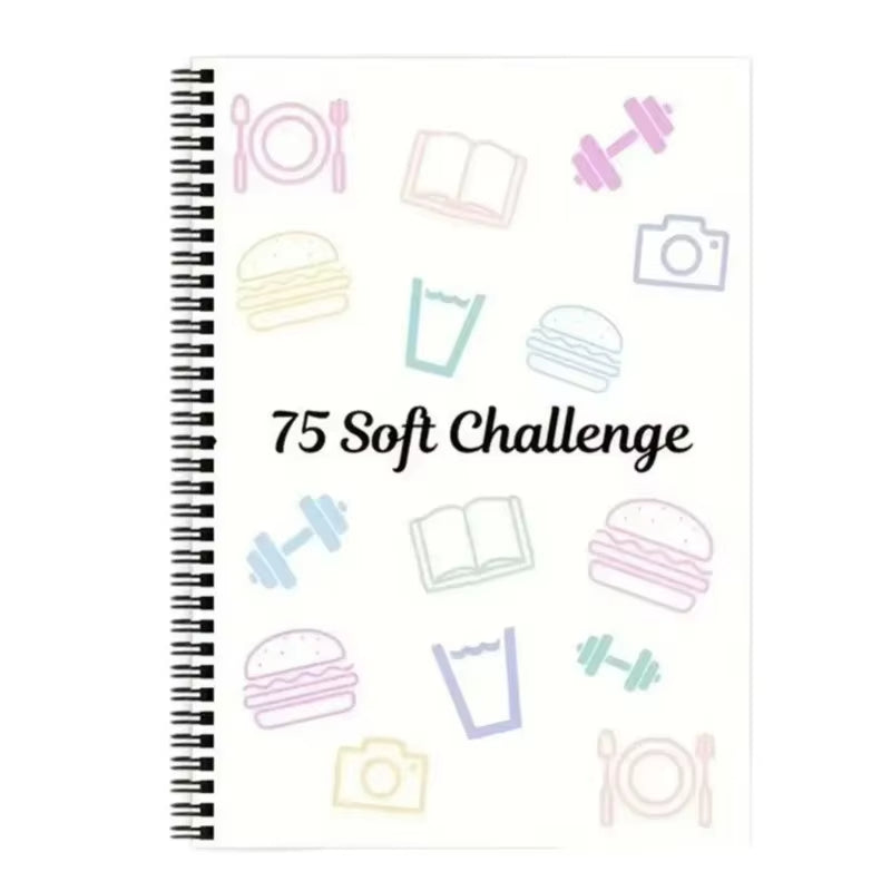 75 Sheets Challenge Planner Notebook Editable Multiple Functional Soft Challenge Planner Hardcover Calendar Planner Daily Work