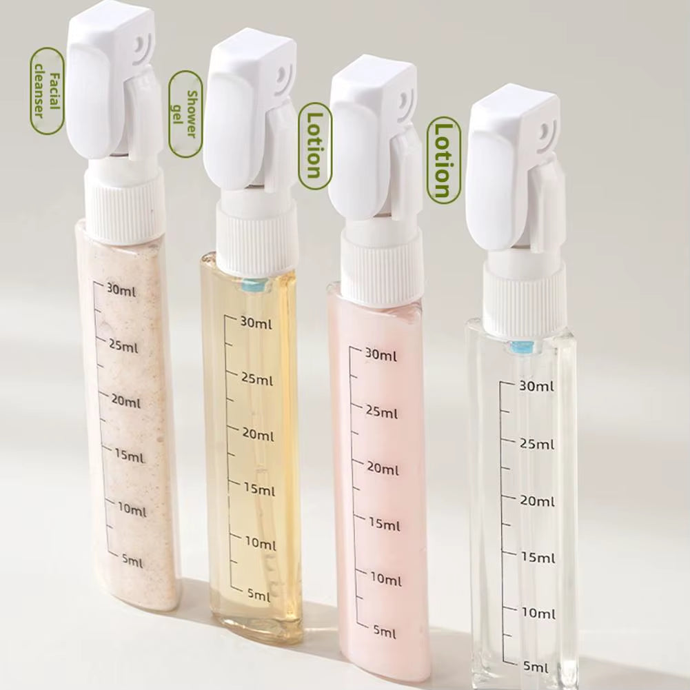 4 in 1 Travel Dispenser Portable Travel Bottles Leak Proof Leakproof Travel Container for Perfume Shampoo Conditioner Lotion