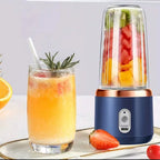 Compact Travel Smoothie Blender: Rechargeable Electric Fruit Juicer Cup with Ice Crushing & Orange Squeezer