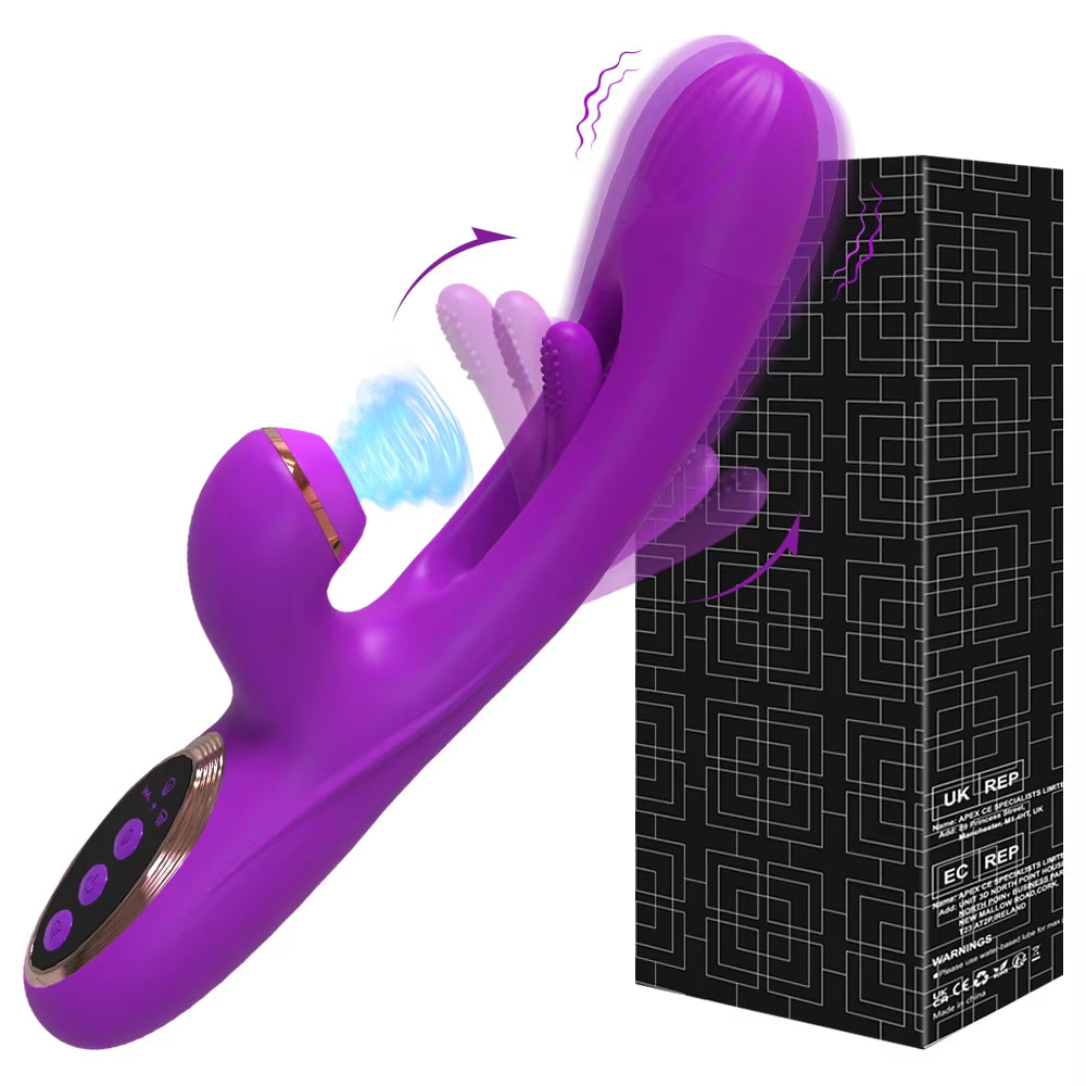 Tapping Flapping Vibrator for Women Clitoris Clit Sucker Stimulator Powerful Sex Toy Woman Female Rabbit Sucking Vibrators