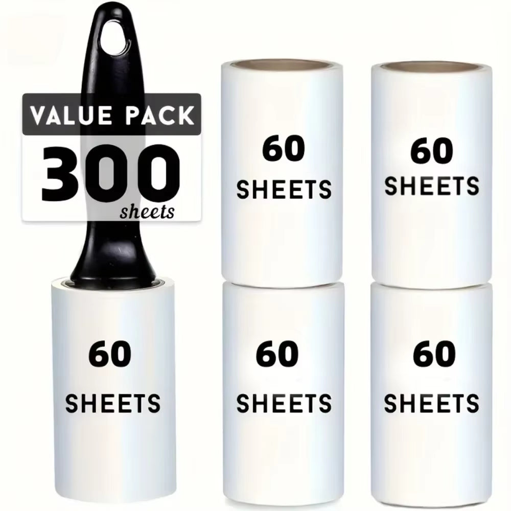 120/300Sheets Disposable Tear Sticky Roller Multi-Purpose Pet Cat Dog Hair Remover Household Dust Removal Brush Cleaning Tools