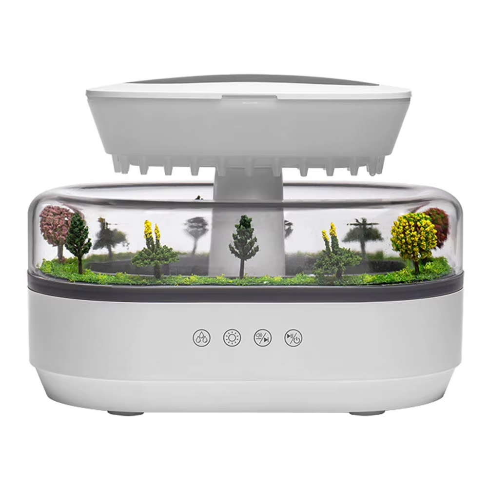 Cloud Rain Humidifier 7 Colors Rainfall Humidifier Rain Sounds Microlandscape Raindrop Essential Oil Aromatherapy Diffuser Main image