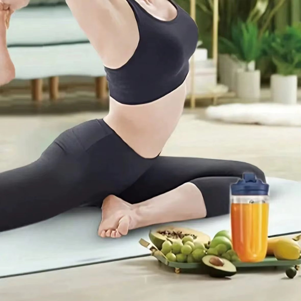 Compact Travel Smoothie Blender: Rechargeable Electric Fruit Juicer Cup with Ice Crushing & Orange Squeezer