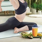 Compact Travel Smoothie Blender: Rechargeable Electric Fruit Juicer Cup with Ice Crushing & Orange Squeezer