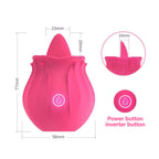 Rose Toy Tongue Licking Vibrator for Women Oral Clit Stimulator Female G Spot Vibrating Masturbation Massager Sex Toys for Adult