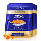 5Pcs Caviar Hyaluronic Acid Moisturizing Facial Masks Brightening Firming Hydrating Face Mask Facial Skin Care Products