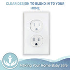 10Pcs Outlet Covers, American Standard Baby Proofing Safety Child Secure Electric Plug Protectors