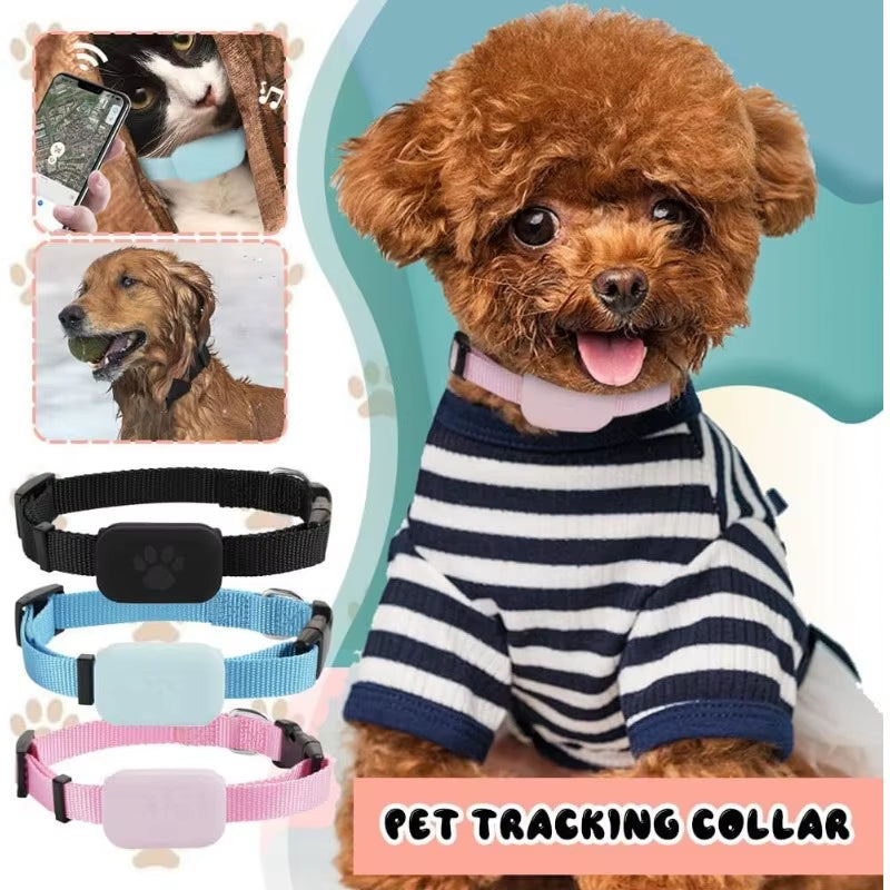 Pet Smart GPS Tracker Collar Pet Cat Dog Anti-Lost Locator Device Cats Dogs Global Tracking Device Compatible with Ios/Android