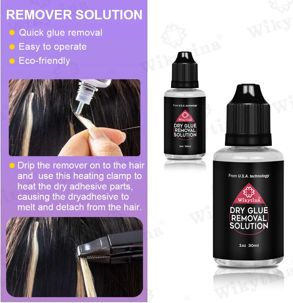 2025 Original V UV Light Hair Extension Kit Complete Set with Long-Lasting UV Glue and  Remover Machine - Salon Styling Tools