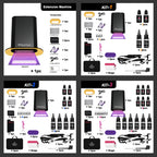 2025 Original V UV Light Hair Extension Kit Complete Set with Long-Lasting UV Glue and  Remover Machine - Salon Styling Tools