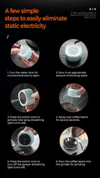 IKAPE Coffee Bean Atomizer,Espresso Machine Accessories,20ml Anti-Static Spray Bottle,Coffee Tool for Home & Commercial Grind