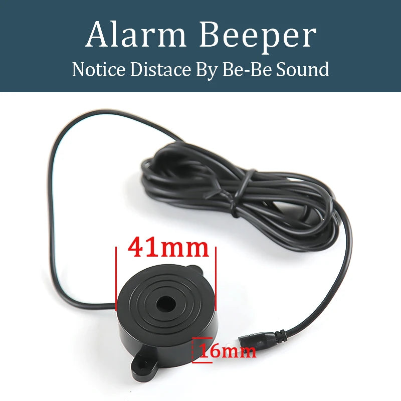 SINOVCLE 4 Sensors Buzzer 22mm Car Parking Sensor Kit Reverse Backup Radar Sound Alert Indicator Probe System 12V  Free Shipping Imagen secundaria del producto